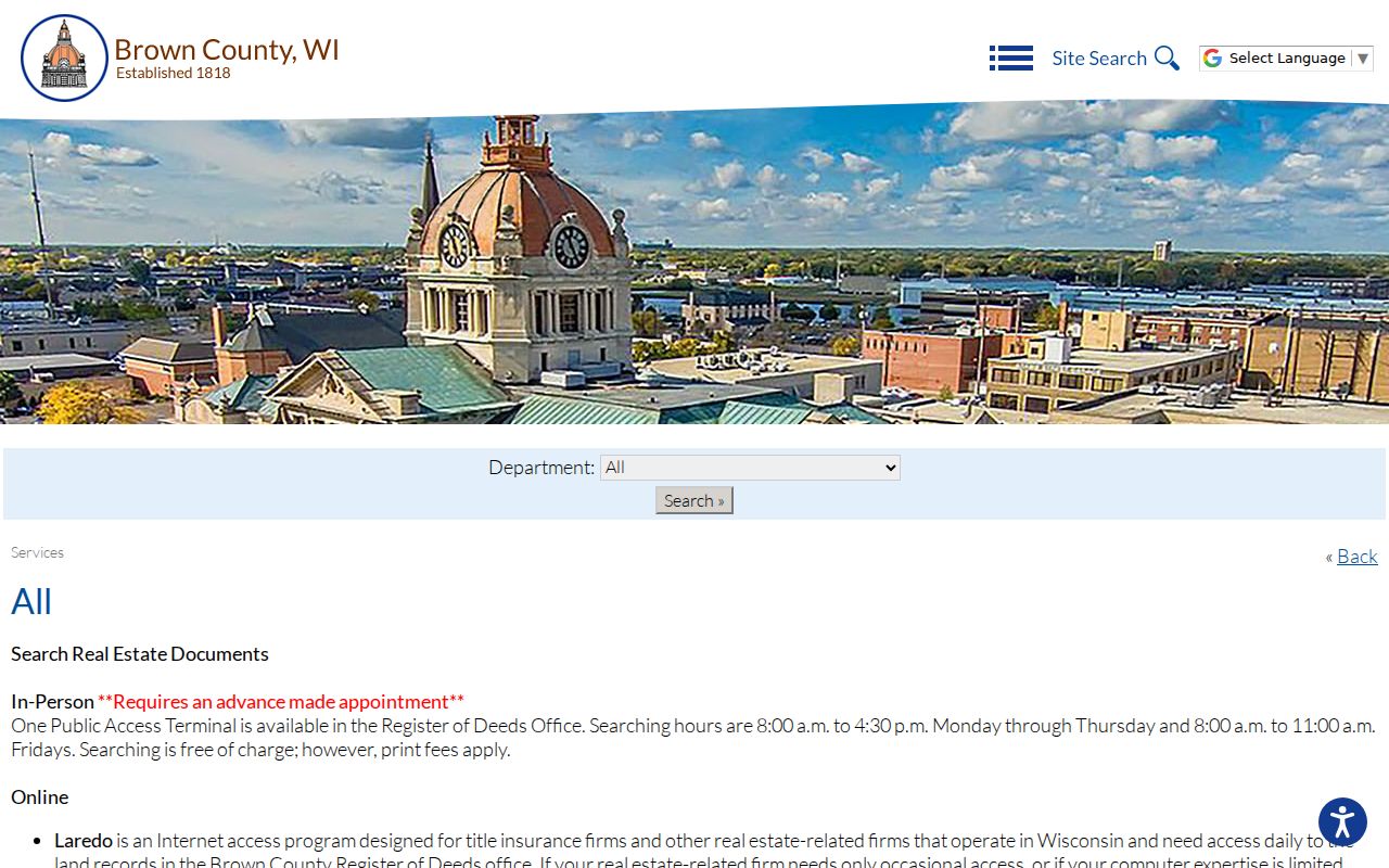 De Pere residents directory deed access choices