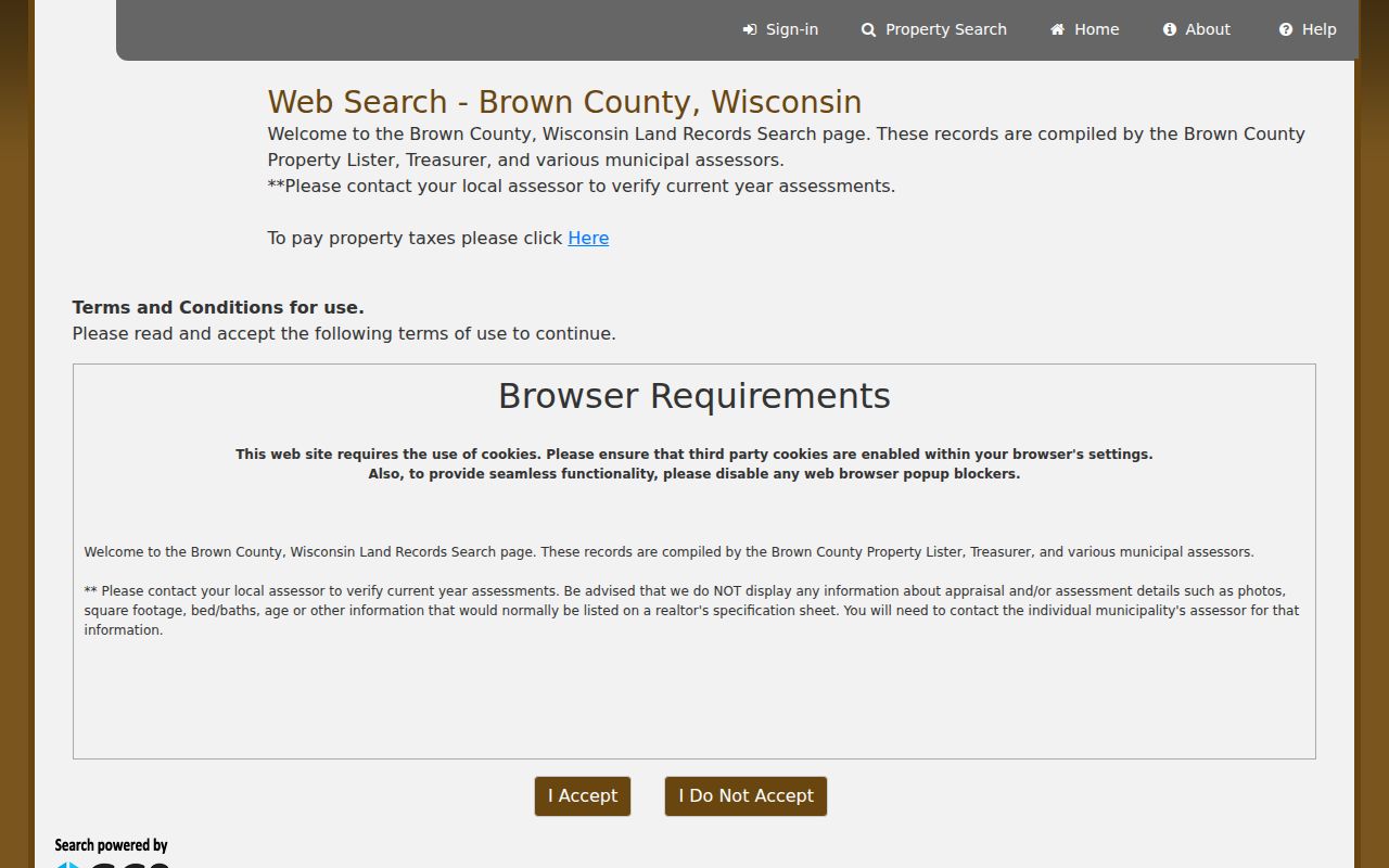 De Pere residents directory Brown County parcel search